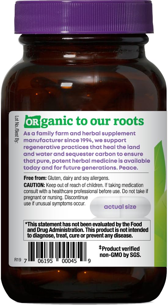 Certified USDA Organic and Non-GMO labels on Nettle bottle