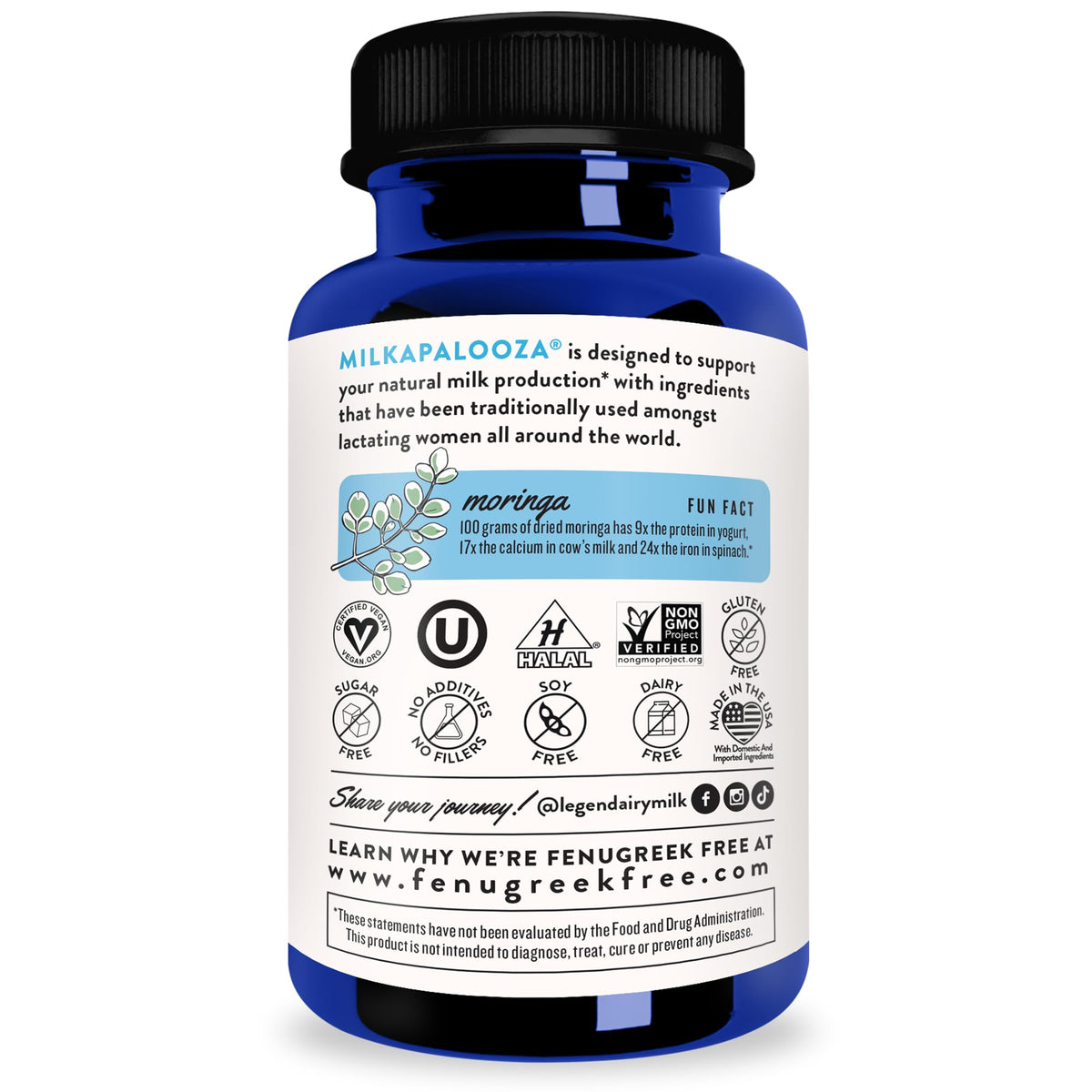 Legendairy Milk Milkapalooza herbal vegan dietary supplement packaging