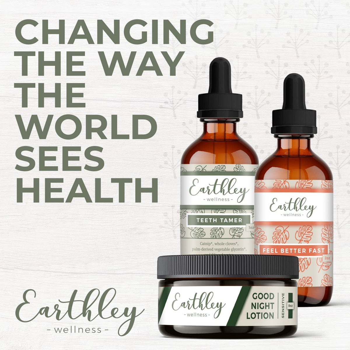 Side angle of the 1 Fluid Ounce dropper bottle for Earthley Wellness herbal earache remedy