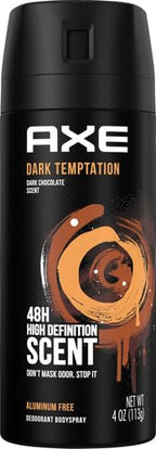Axe Dark Temptation men's chocolate scent long lasting deodorant