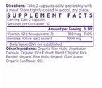 NAOMI BP Advanced cardiovascular support capsules ingredients label