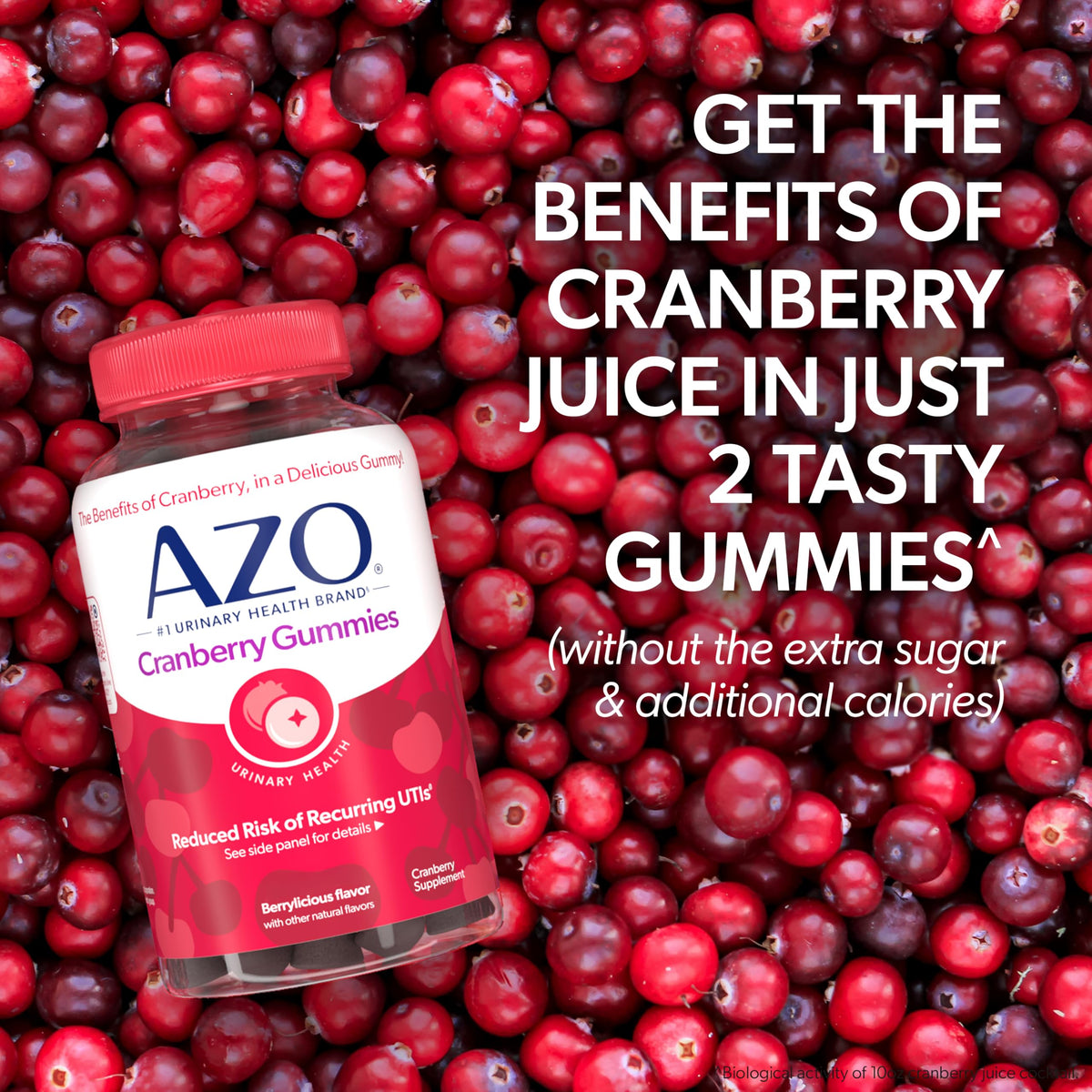 AZO Cranberry Urinary Tract Health 72 count nutrition facts