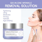 Irismistx neck and decollete tightening formula with cupuacu butter ingredient highlight.