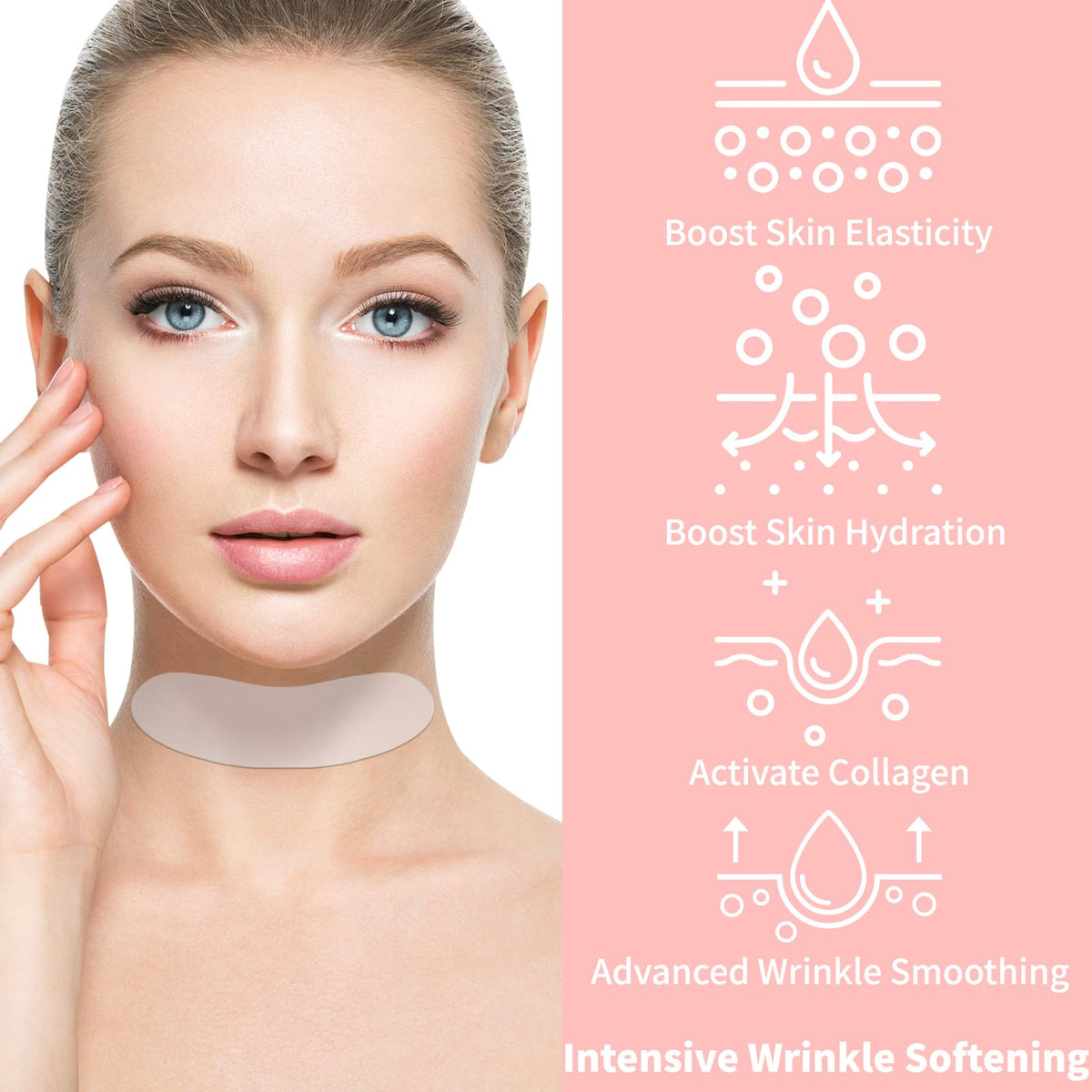 Reusable anti-aging silicone pads for neck lines