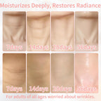 Close up of 5 piece silicone neck wrinkle patches
