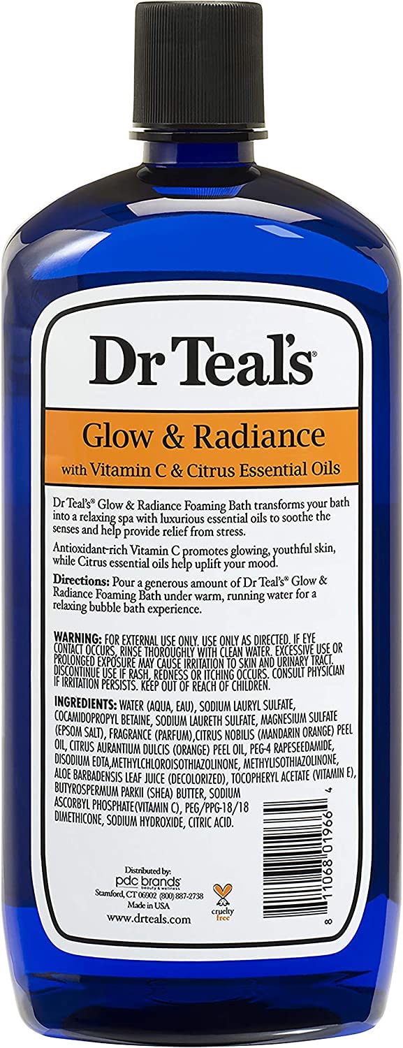 Authentic USA imported Dr Teal's foaming bath duo pack for luxury home spa experience