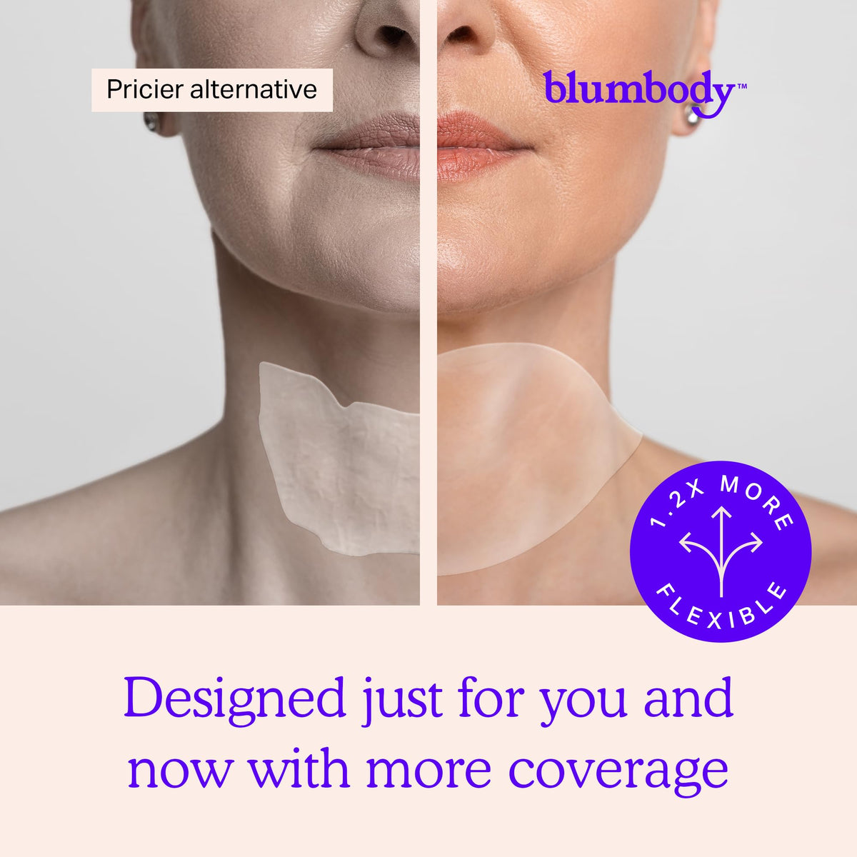 Close up of anti-aging silicone pad on skin