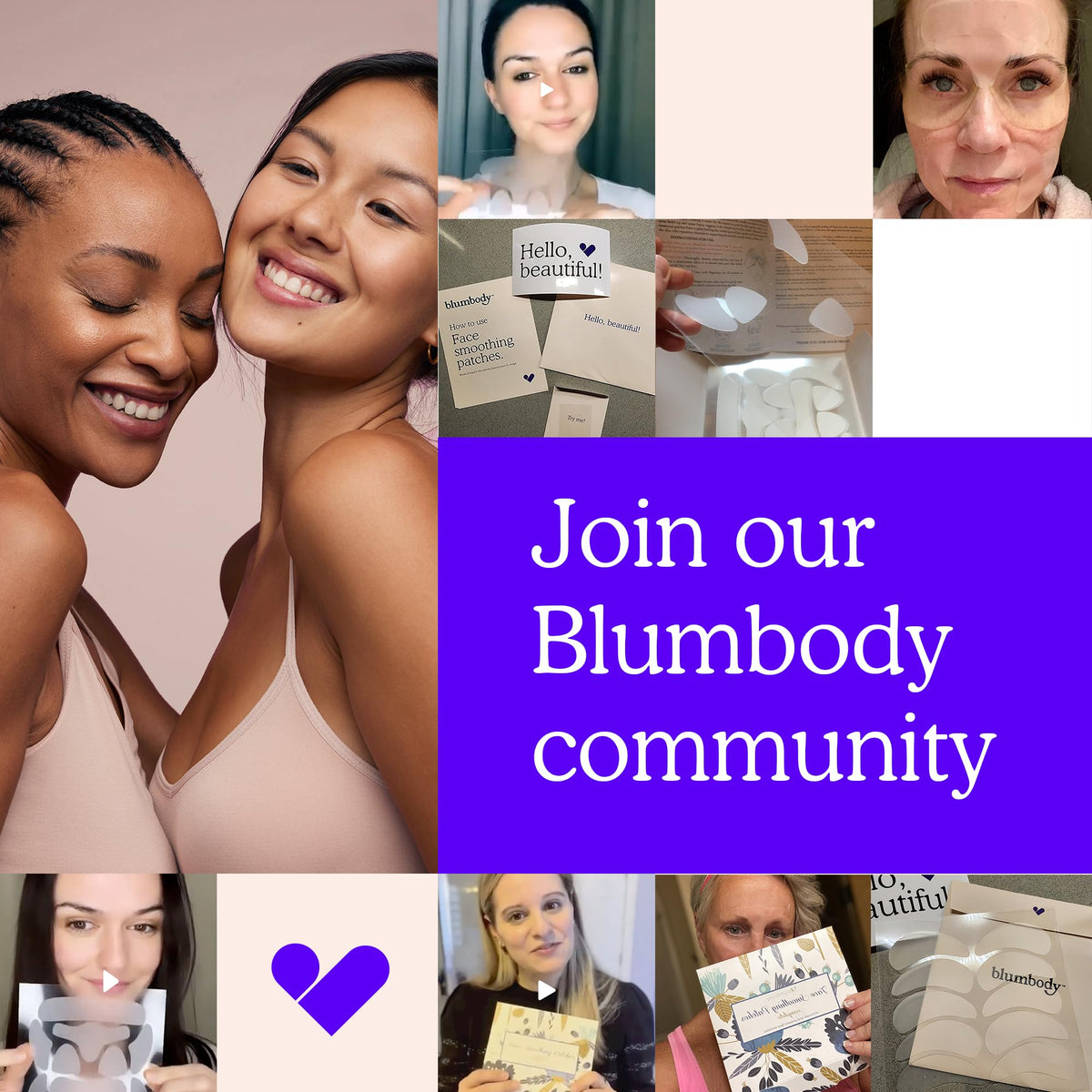 Blumbody skincare product box and silicone patches
