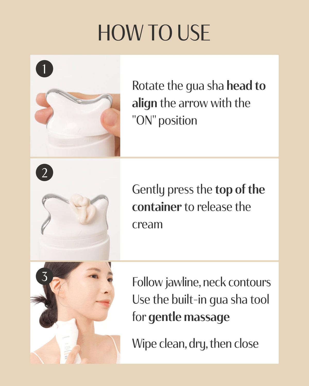 Back view of the Dr. Pepti neck cream tube with instructions