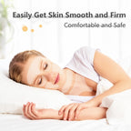 Close up of clear and pink silicone anti-wrinkle patches