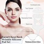 Chest and neck silicone smoothing patches for skincare