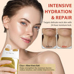 NQINQI anti aging neck tightening cream showing the built in dual roller applicator