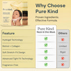 Pure Kind anti-aging neck firming mask 5 pack contents