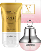 Close up of AH-8 neck cream with dual roller ball applicator