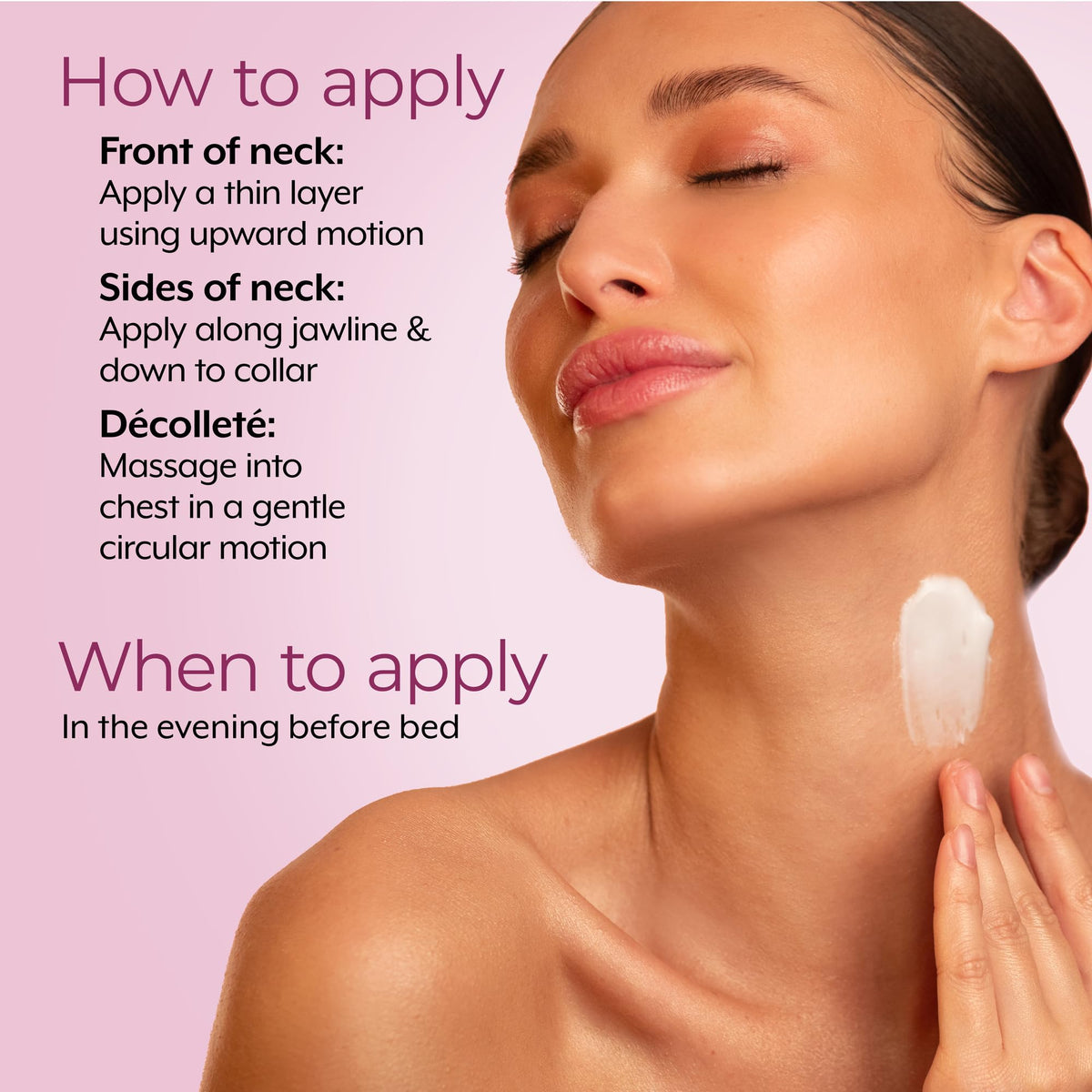 Side profile of Dekliderm neck cream 50ml bottle