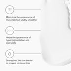 DRMTLGY peptide and vitamin E neck lotion for tightening sagging skin on the décolleté.