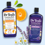 Rich foaming bubbles from Dr Teal's essential oil infused bath product