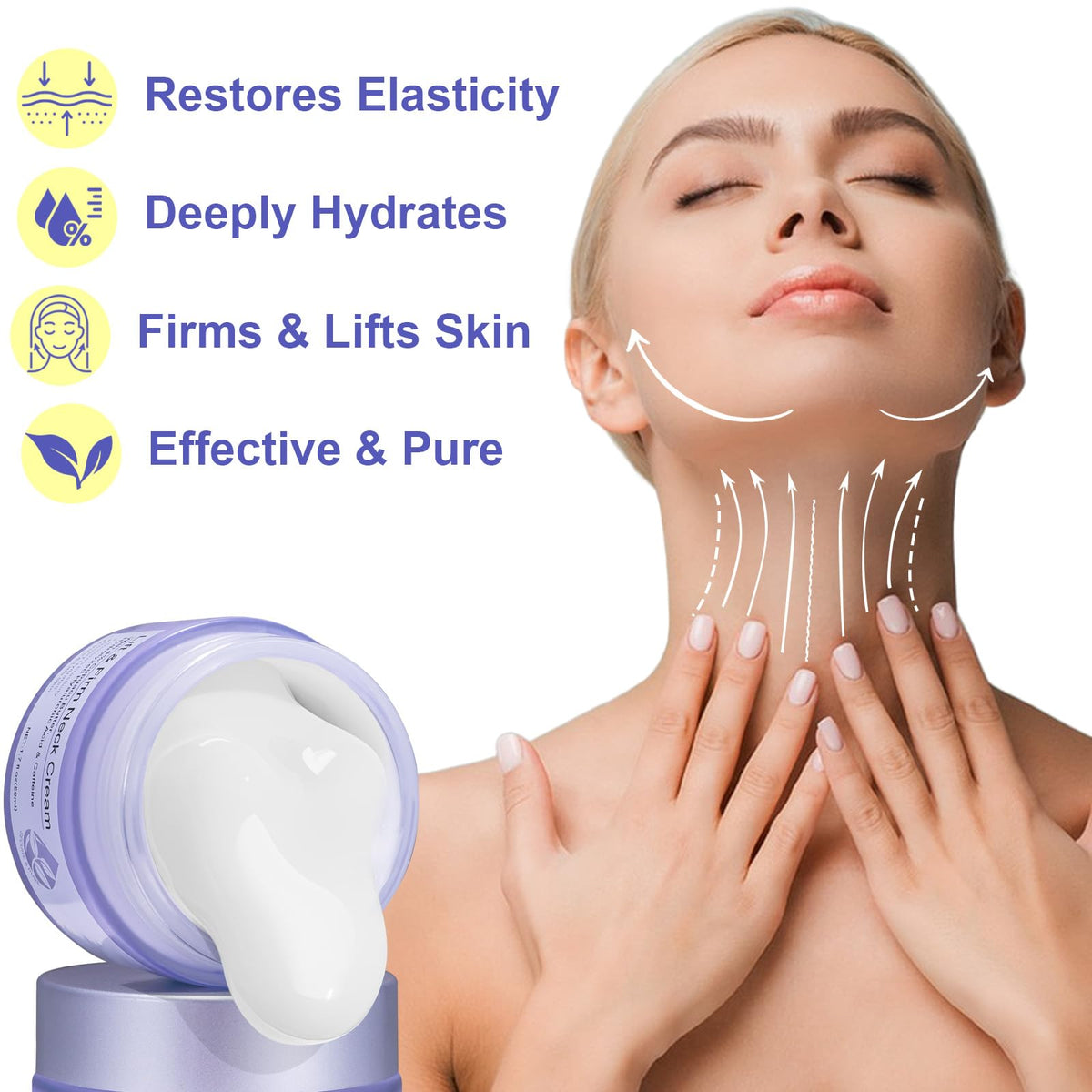 Layyin Mart neck tightening cream texture detail