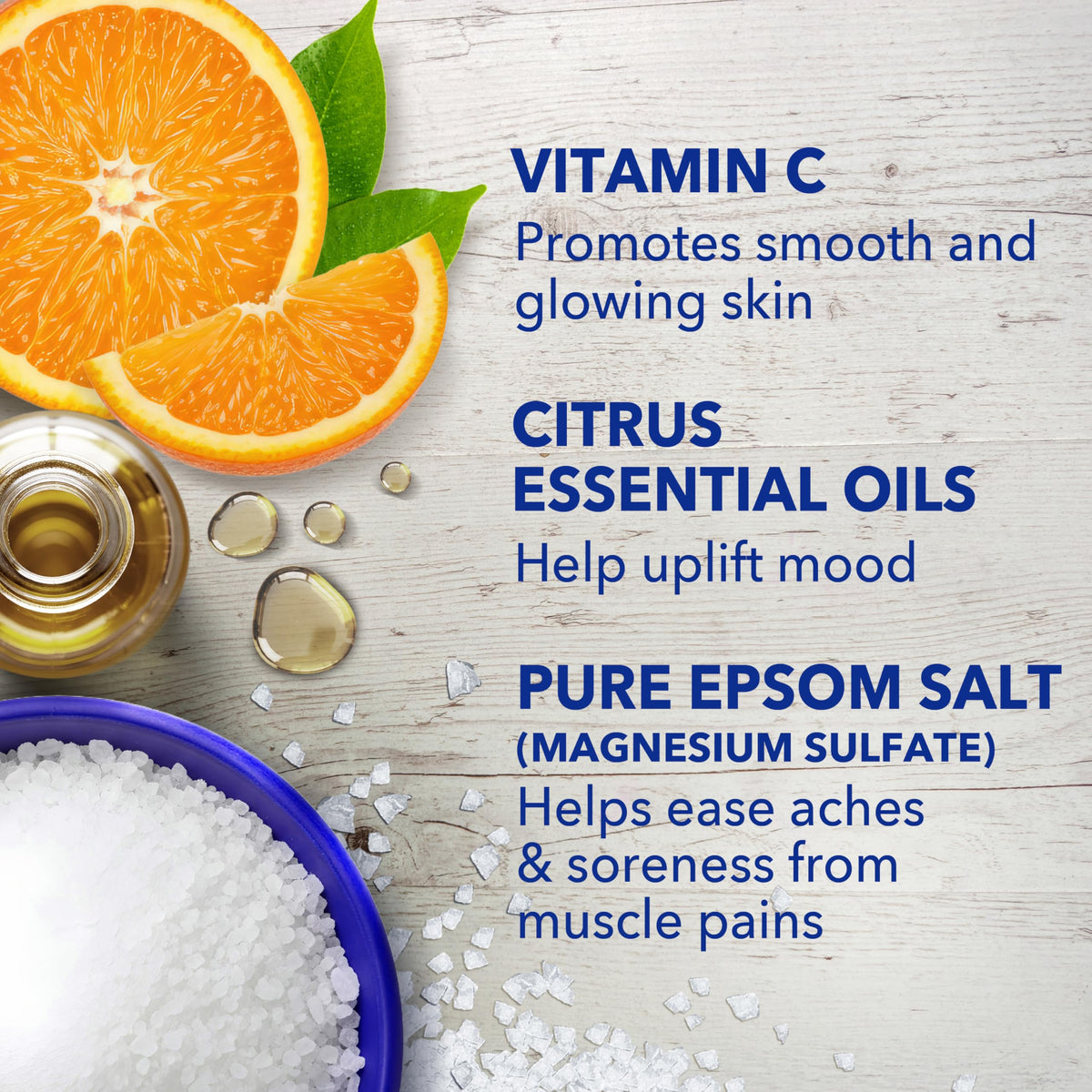 Dr Teal's skin brightening body soak with natural ascorbic acid for radiant skin