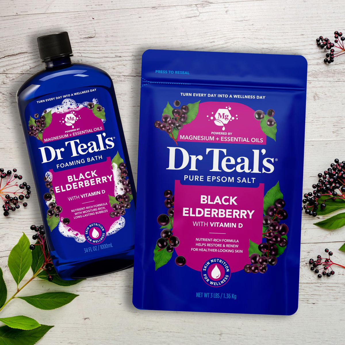 Vegan and paraben free certified seal on Dr Teal's packaging