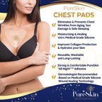 Close up of reusable anti wrinkle silicone chest patch