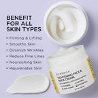 Derphea neck firming cream used on décolleté and neck