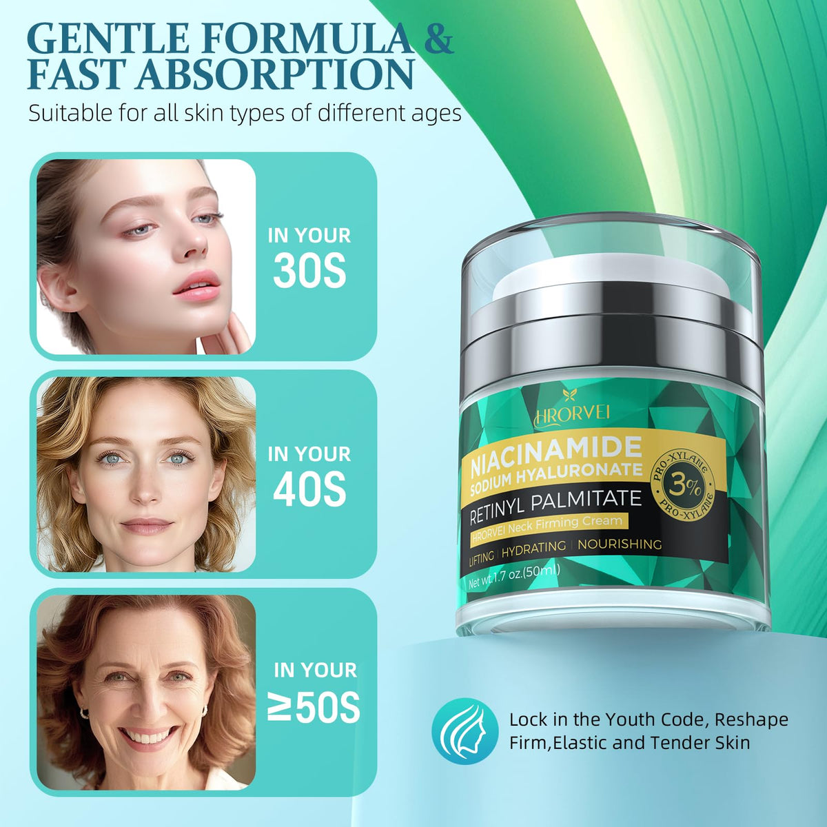 Ippurger skincare cream for neck and chest application
