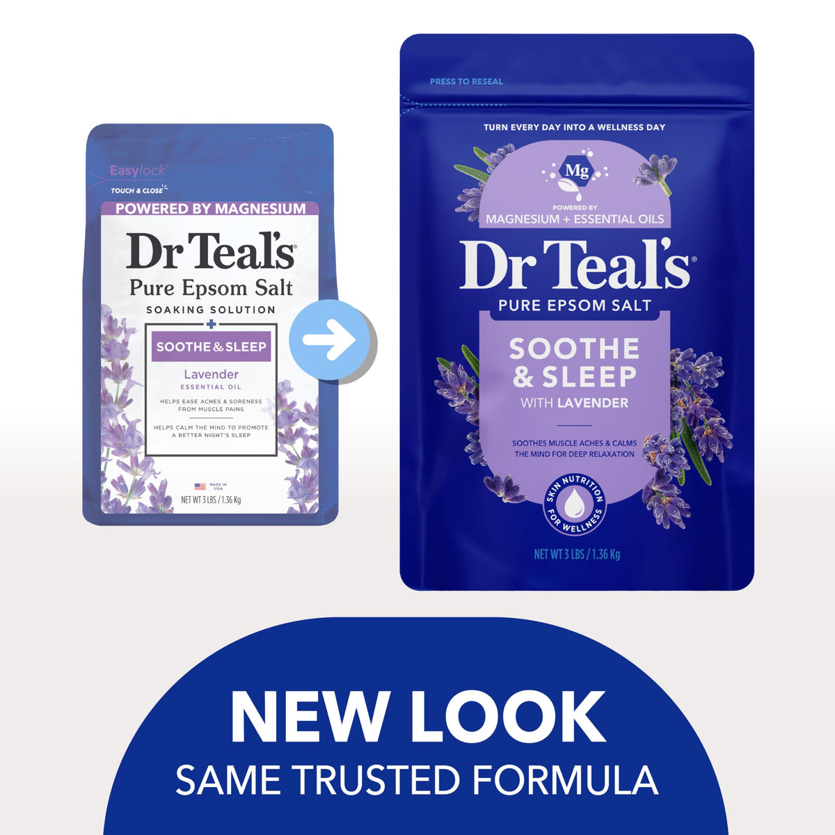 Pure magnesium sulfate USP crystals infused with natural lavender essential oil for sleep