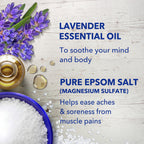 Dr Teal's Soothe and Sleep Lavender 3lb bag standing upright for aromatherapy bath routine.