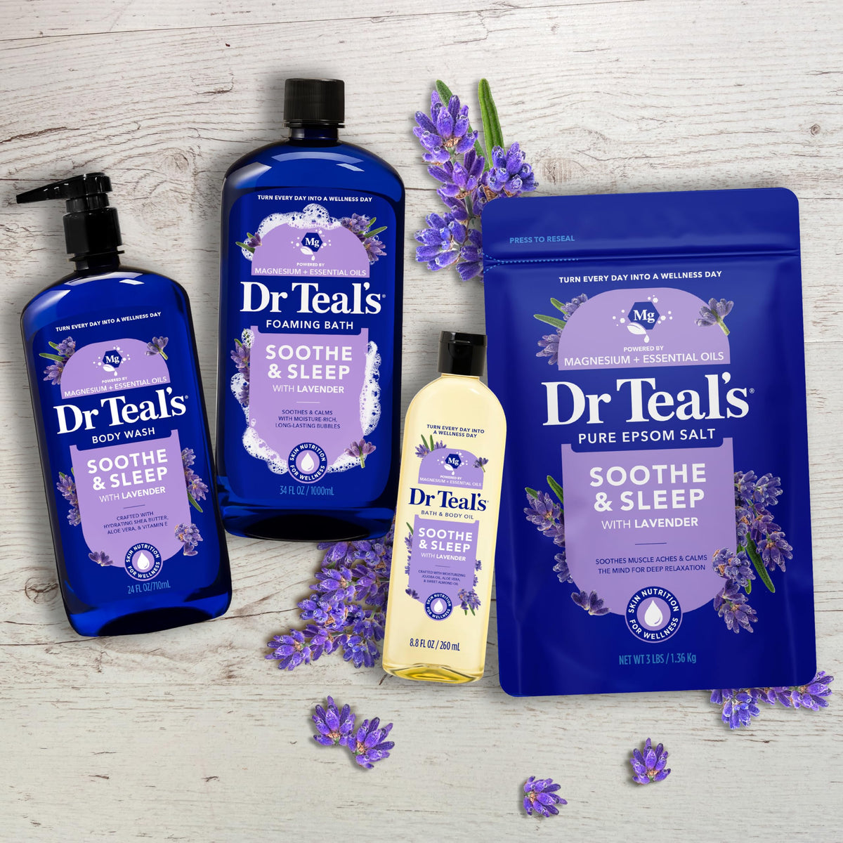Dr Teal's Pure Epsom Salt Soaking Solution package details for Indian consumers looking for authentic imports.