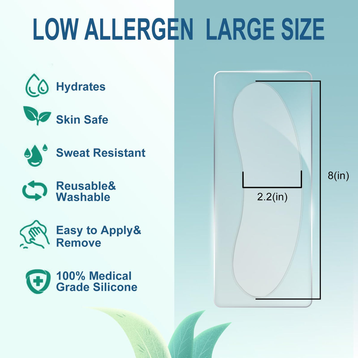 Detailed illustration highlighting the hydrating microclimate and skin firming benefits of the upgraded patch version.