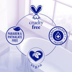 Close up of Dr Teal's moisturizing melatonin and essential oils blend text on the product packaging