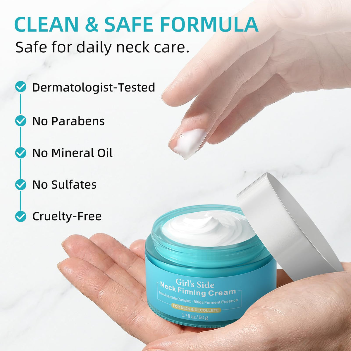 USA sourced intensive moisture treatment jar to minimize fine lines and crepey skin.