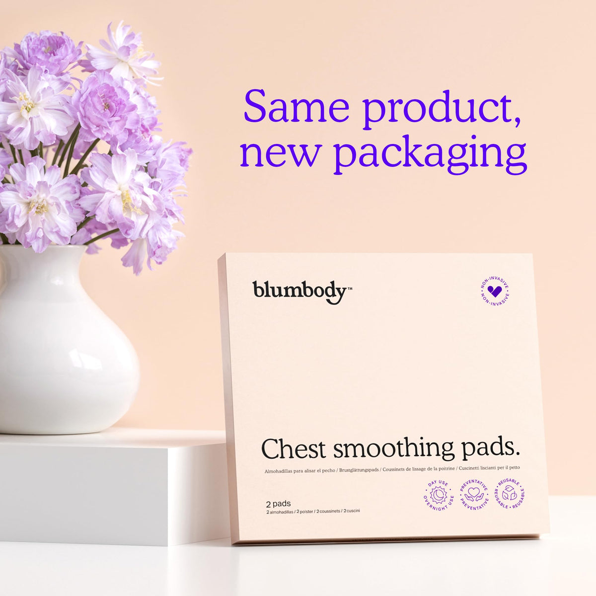 Instructions for using Blumbody anti-wrinkle silicone pads
