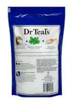 Dr Teal's cooling peppermint essential oil foot soak instructions side