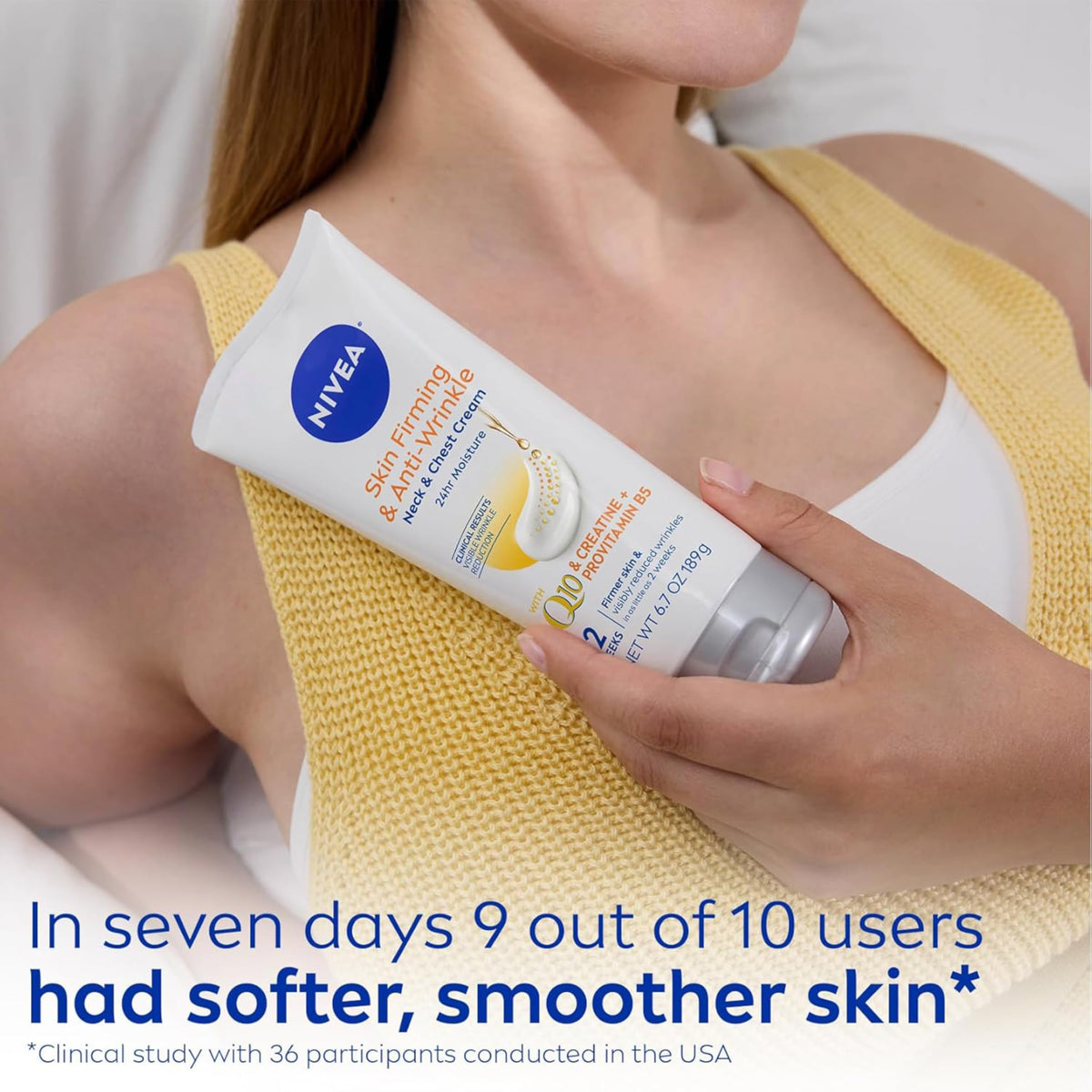 Nivea anti-wrinkle cream clinical results information on packaging