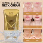 Ycz AH-8 Firming Neck Cream packaging showing gold box and tube