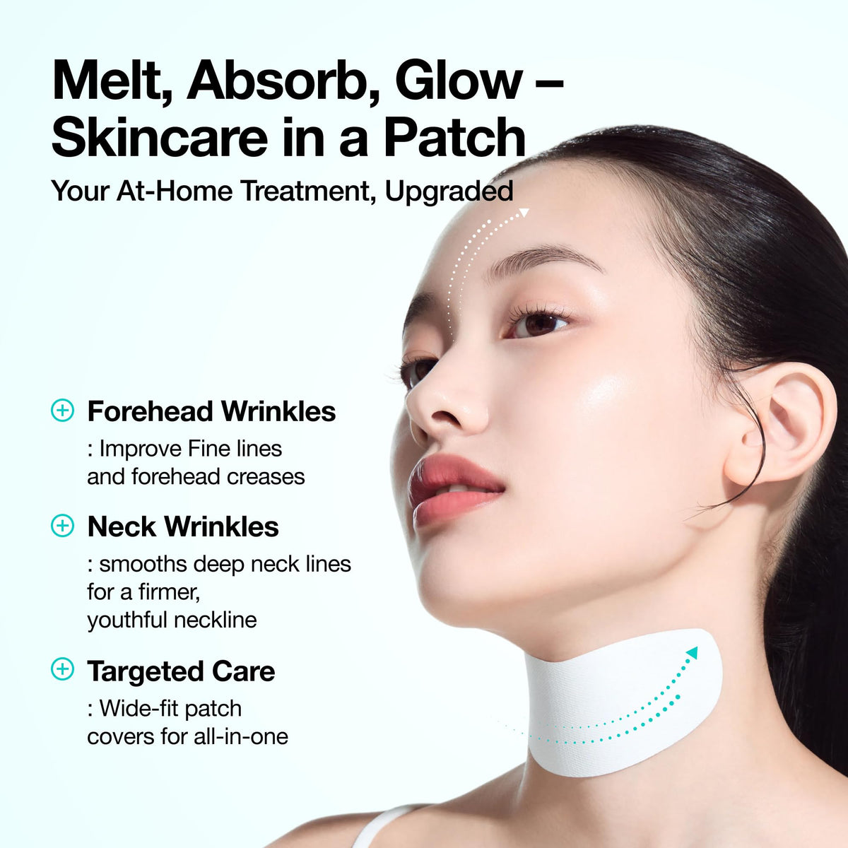 Anua firming and lifting neck patch close up texture