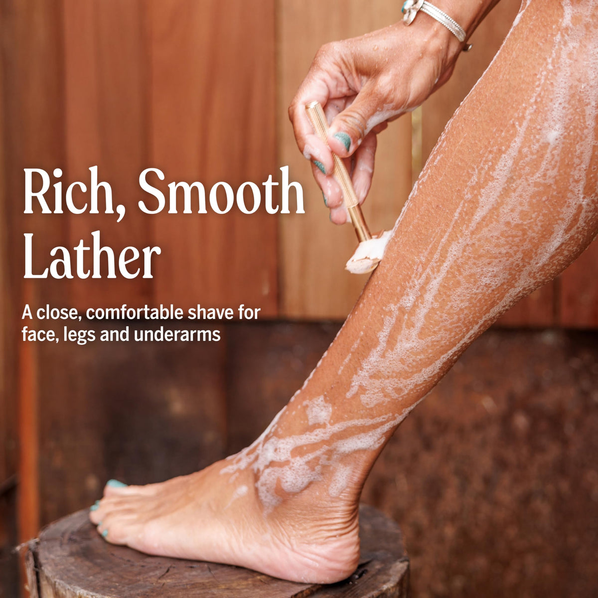 Dr. Bronner's organic unscented shave soap bottle showcasing the castile soap moisturizing base ingredients