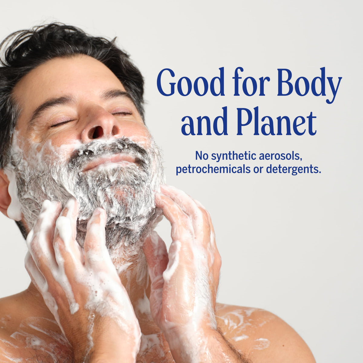 Natural non toxic shaving cream alternative by Dr. Bronner's in a seven ounce squeeze bottle