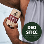Dr. Squatch 2 pack deodorant showing the back label with the natural ingredients list.