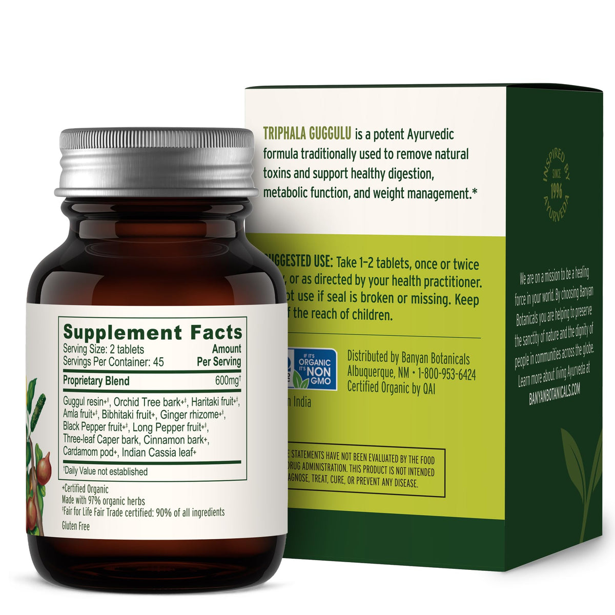 Banyan Botanicals deep tissue detox supplement bottle with protective safety seal