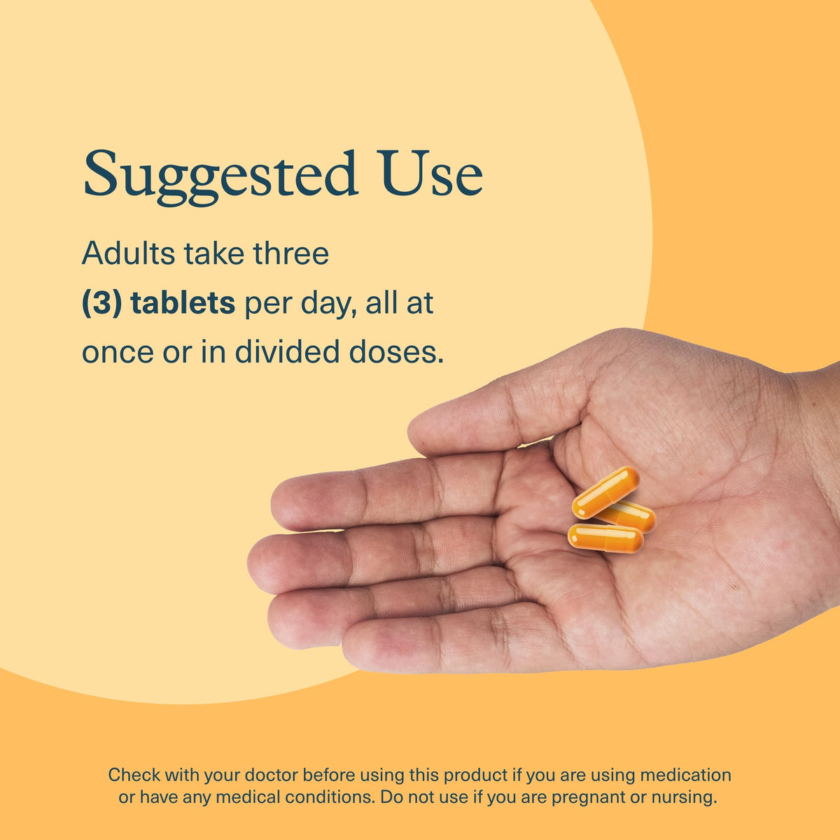 Top down look at the packaging of Youtheory Turmeric 450 mg tablets emphasizing joint and muscle health benefits.