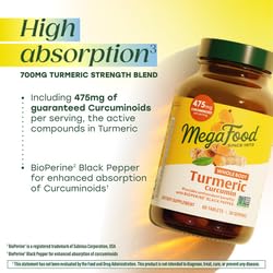 MegaFood antioxidant wellness supplement packaging highlighting the inclusion of black pepper extract for absorption.