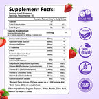 Sijigood strawberry flavored melatonin free sleep supplements close up view