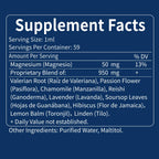 Nurbetoxa calming sleep supplement bottle alongside botanical ingredients illustration.
