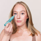 Lightweight gel eye serum texture from Eight Saints being applied to skin.