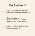 Eight Saints Tide and True peptide serum showing ingredients list on the packaging back.