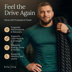 Etta Vita muscle support supplement bottle detailing the BioPerine high absorption formula