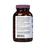 Side profile of Bluebonnet CholesteRice bottle detailing the red yeast rice plant sterols and coenzyme Q10 nutrition facts